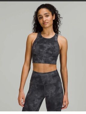 Lululemon Wunder Train Longline Bra Diamond Dye Grey Size 4 B/C cup
